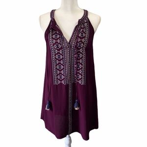 Blue Rain/Francesca’s Maroon Shift Dress Size M